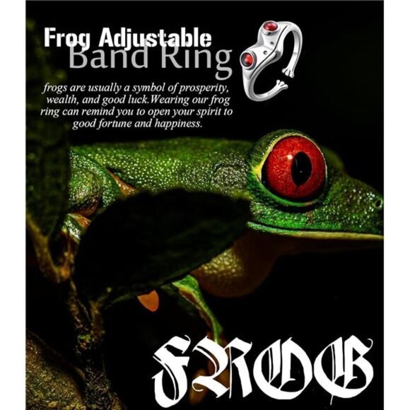Frog Ring Sterling Silver S925 Thumb Band Jewelry  Women Trendy Fashion - Picture 3 of 8